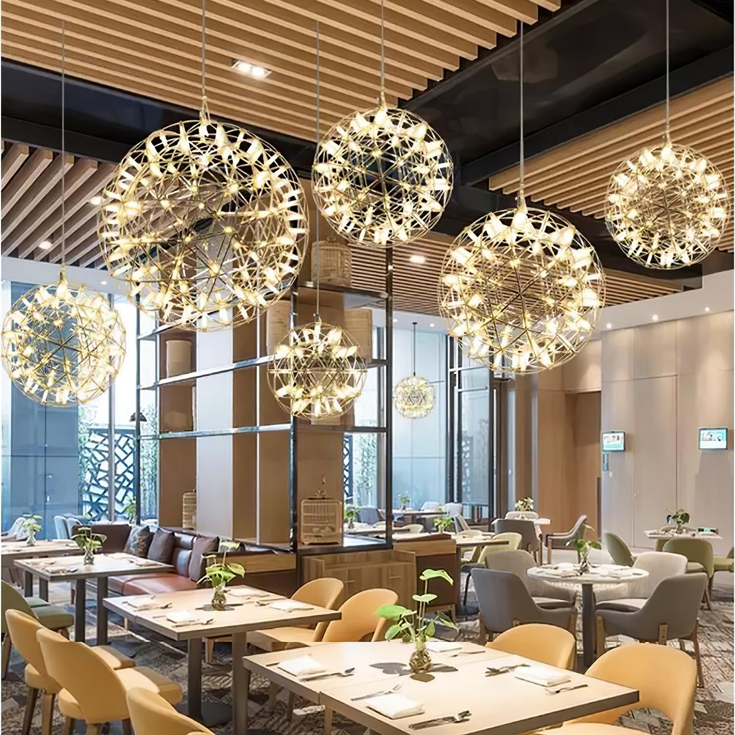 Stelliora | LED Ball Chandelier – Starry Glow Contemporary Design 5