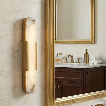 Stelo Alabaster Elongated Wall Sconce 3