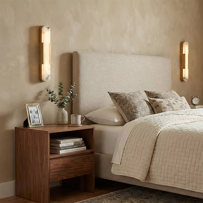 Stelo Alabaster Elongated Wall Sconce 5