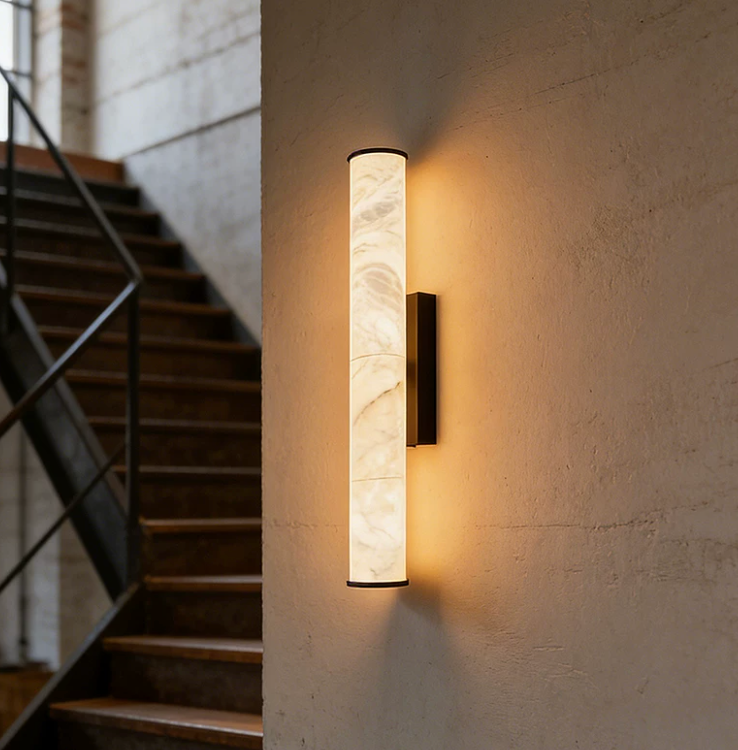Stelo Linear Alabaster Wall Sconce 1