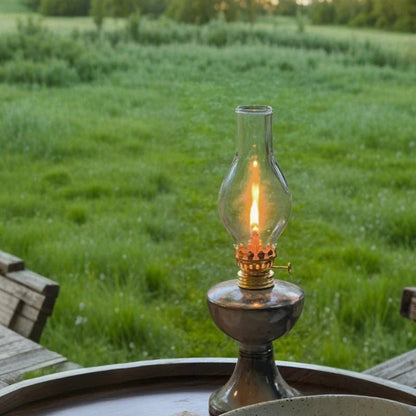 LuxRoyale Oil Lantern Ceramic Glass Metal Handcrafted Vintage Ambient Lighting