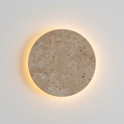 Stone-Inspired Round Wall Lamp 0