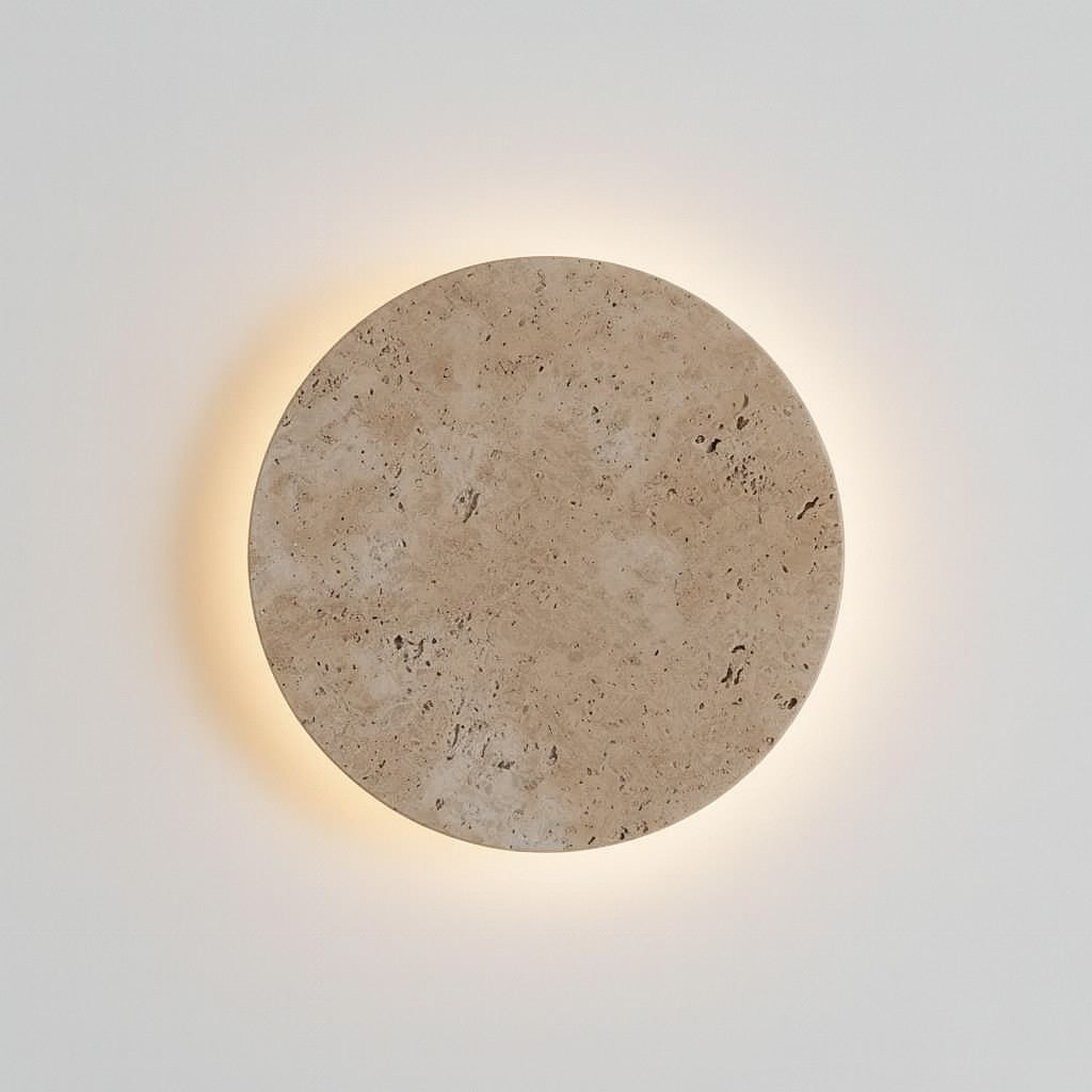Stone-Inspired Round Wall Lamp 10