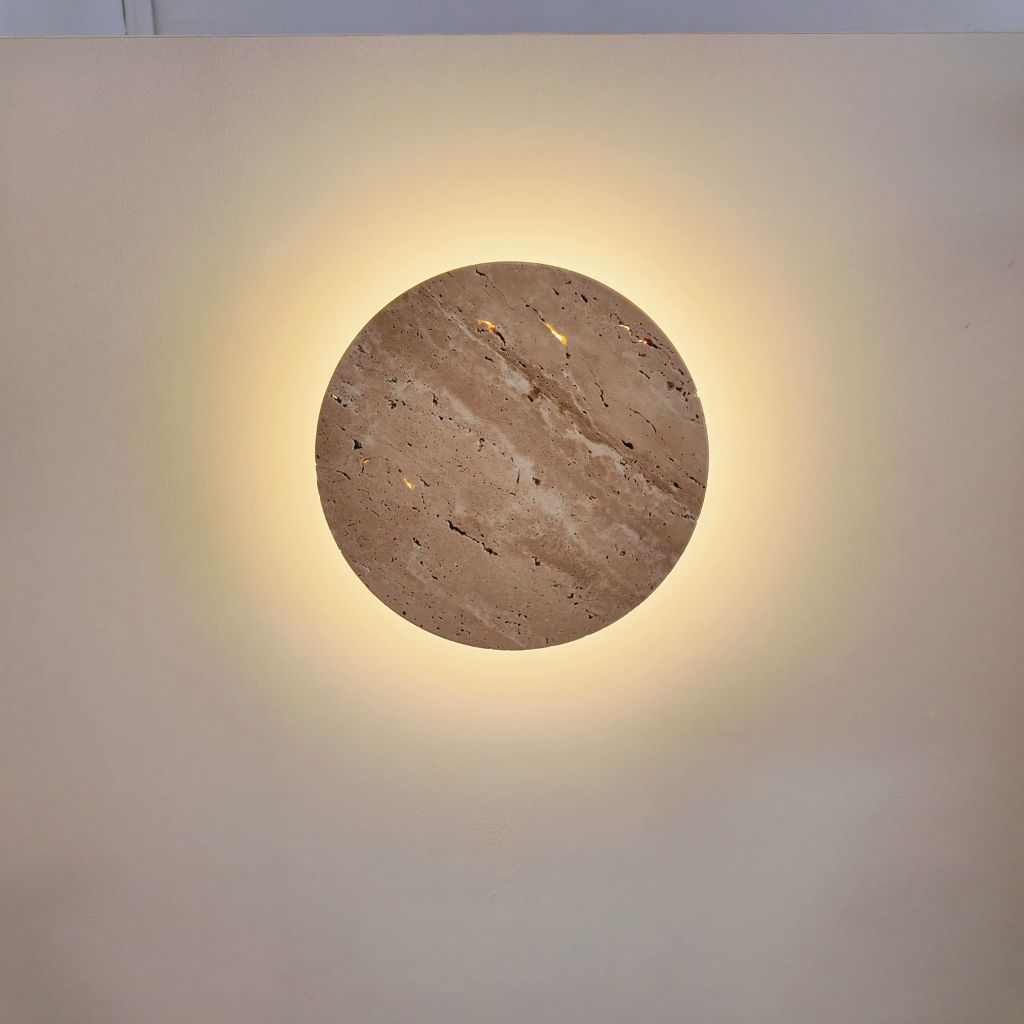 Stone-Inspired Round Wall Lamp 7