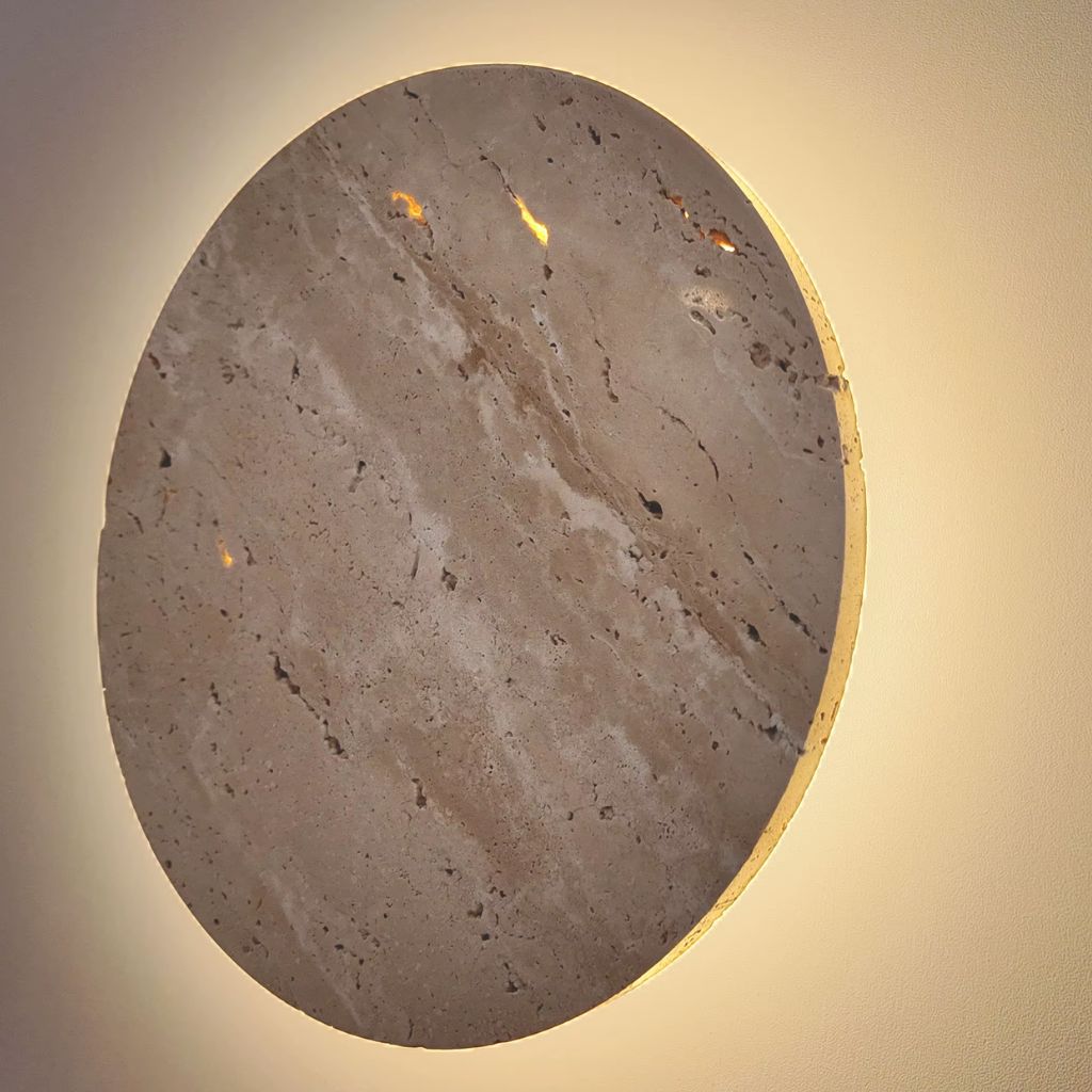 Stone-Inspired Round Wall Lamp 8