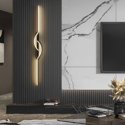 Strip Creative Stepless Dimming 3 Step Dimming Black Modern Wall Lamp 0