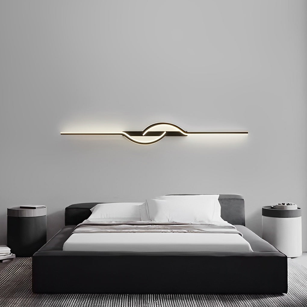 Strip Creative Stepless Dimming 3 Step Dimming Black Modern Wall Lamp 1