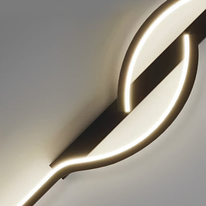 Strip Creative Stepless Dimming 3 Step Dimming Black Modern Wall Lamp 6