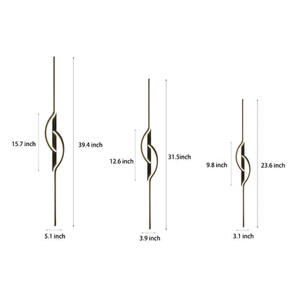 Strip Creative Stepless Dimming 3 Step Dimming Black Modern Wall Lamp 7
