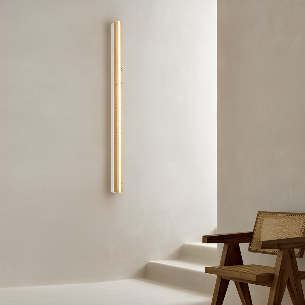 Strip Yellow Travertine LED Dimmable Wabi-Sabi Japanese-Style Wall Lamp 3