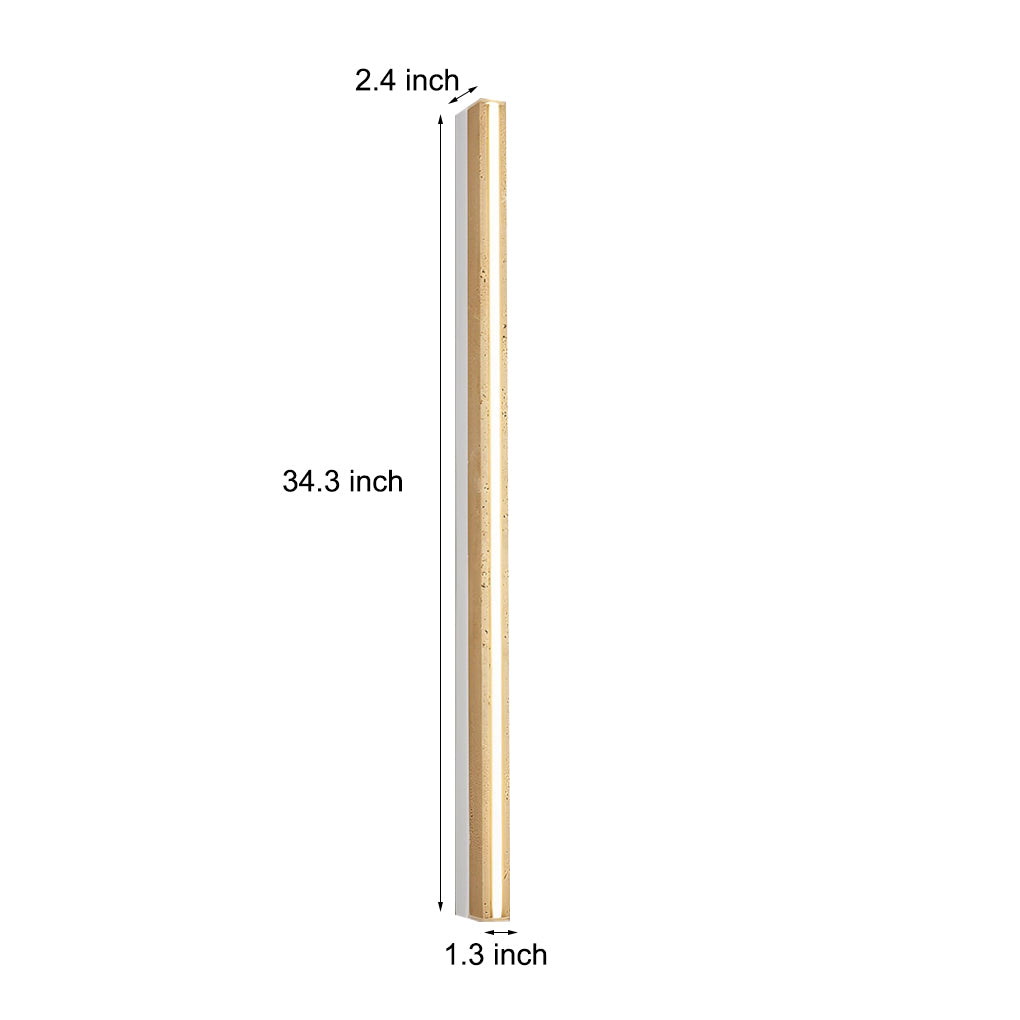 Strip Yellow Travertine LED Dimmable Wabi-Sabi Japanese-Style Wall Lamp 6