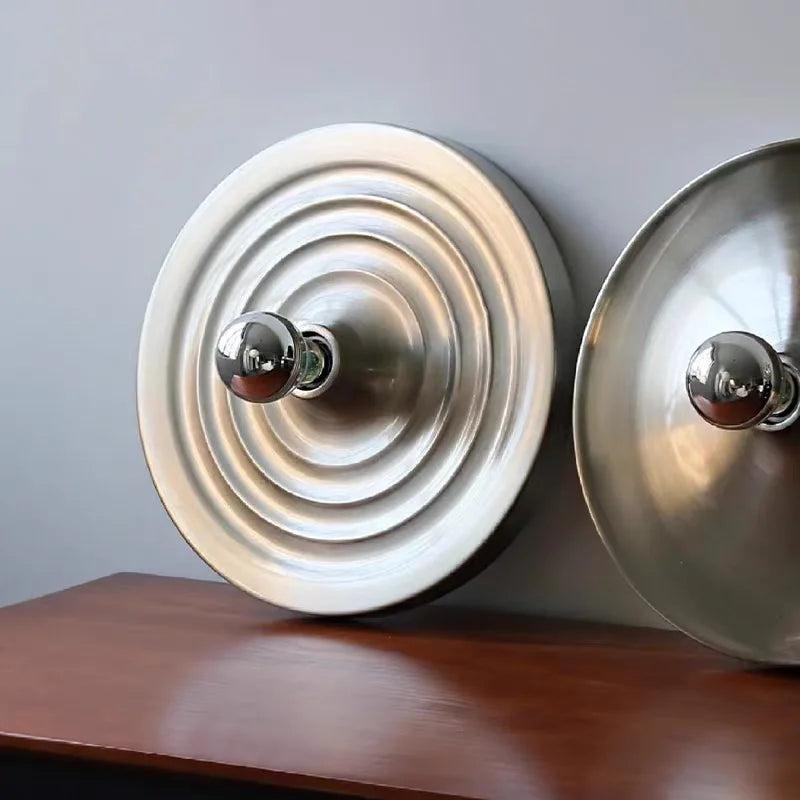 Royelux Modern Ripple Disc Flush Mount LED Ceiling Light, Industrial Aesthetic-Royale Basic
