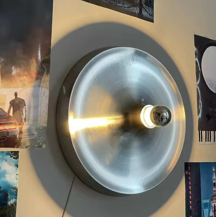 Royelux Modern Ripple Disc Flush Mount LED Ceiling Light, Industrial Aesthetic-Royale Basic
