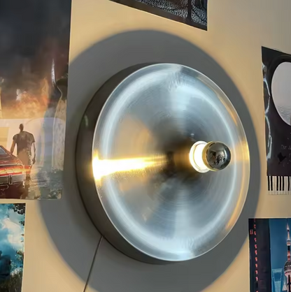 Royelux Modern Ripple Disc Flush Mount LED Ceiling Light, Industrial Aesthetic-Royale Basic
