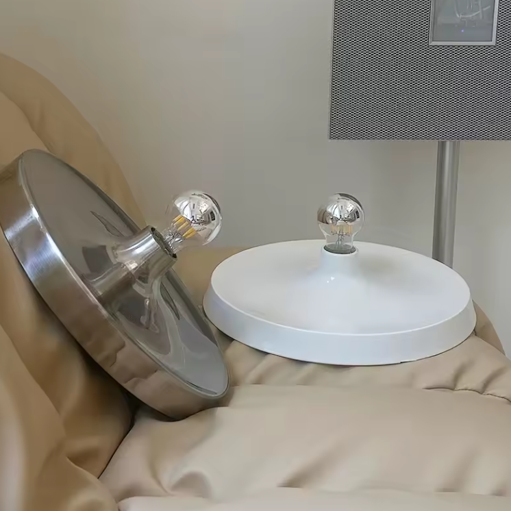 Royelux Modern Ripple Disc Flush Mount LED Ceiling Light, Industrial Aesthetic-Royale Basic