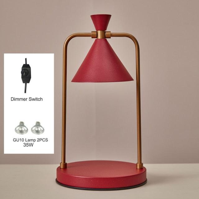 RoyaleGlow Dimmable Electric Candle Warmer Lamp with 2 Bulbs & Timer, Black & Gold-Royale Basic