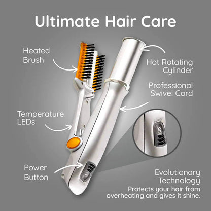 Luxora Professional 2 in 1 Rotating Iron Hair Brush