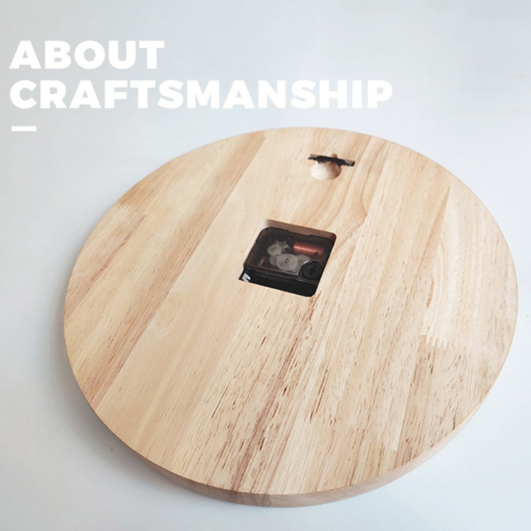 RoyaleGlow Art Wooden Wall Clock - Solid Wood Silent Creative Design for Home or Kitchen