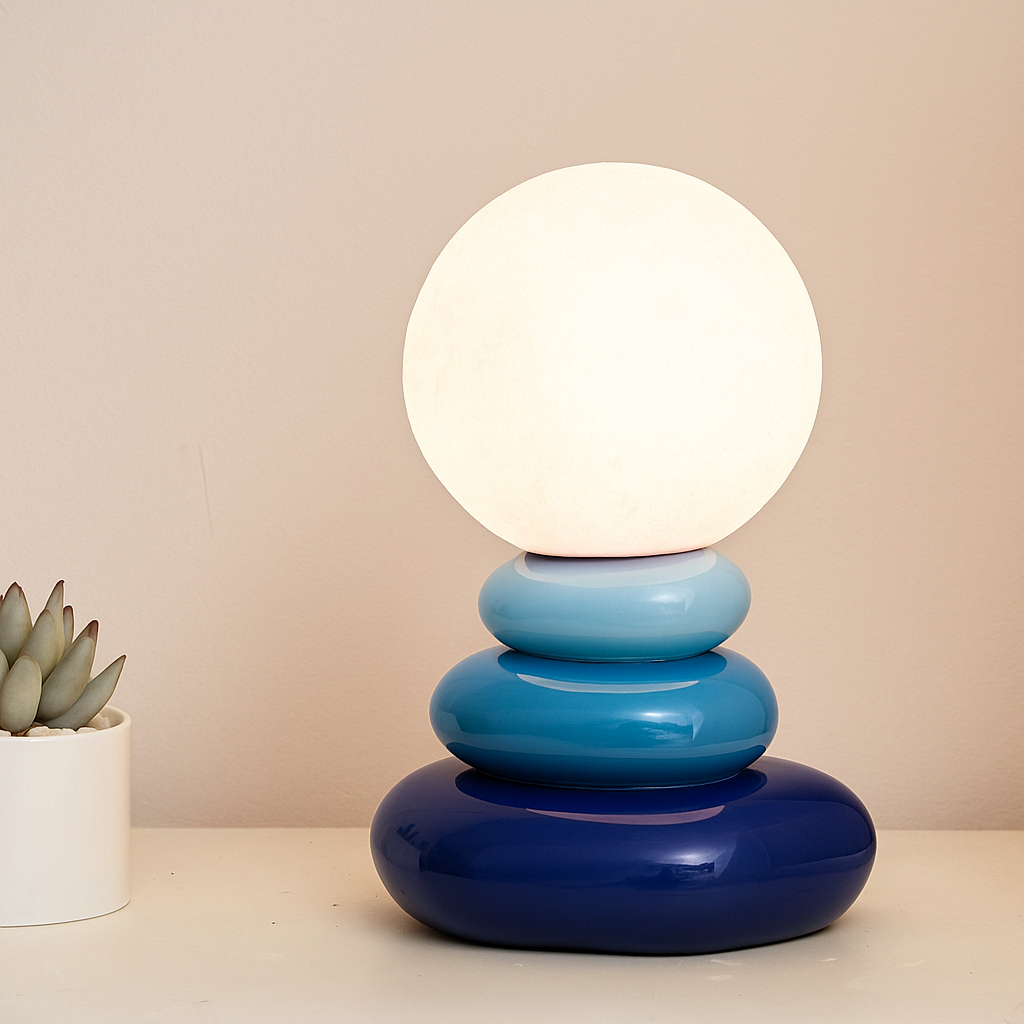 Table Lamp Ceramic USB Powered LED Compatible Bedside Desk Light