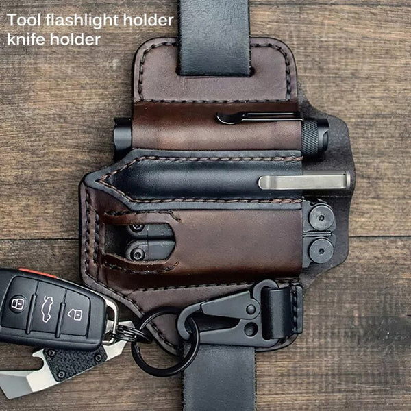 RoyaleGlow Tactical Multi Tool Belt Leather Bag - Durable & Stylish