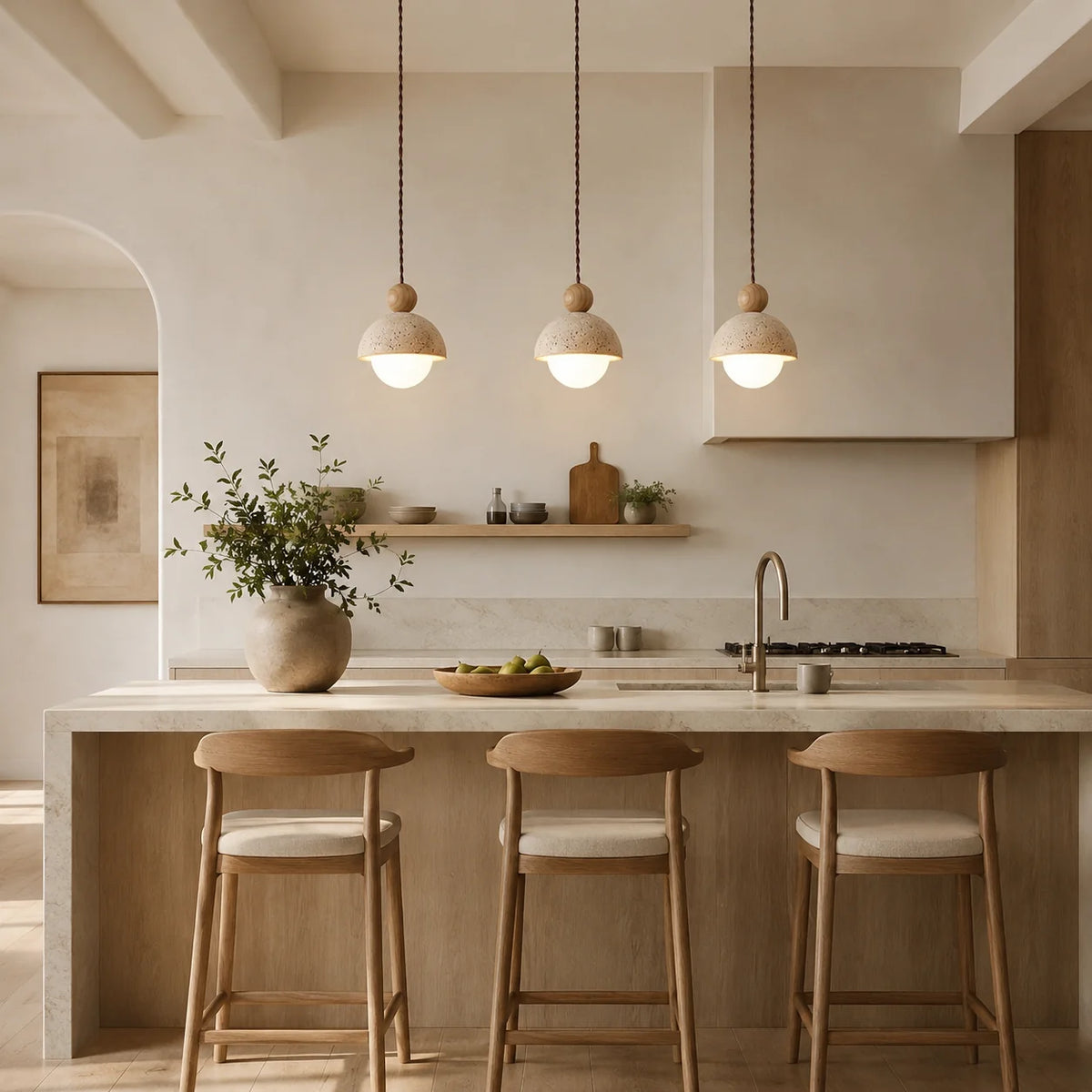 Tavrenzo Travertine Pendant Light 4