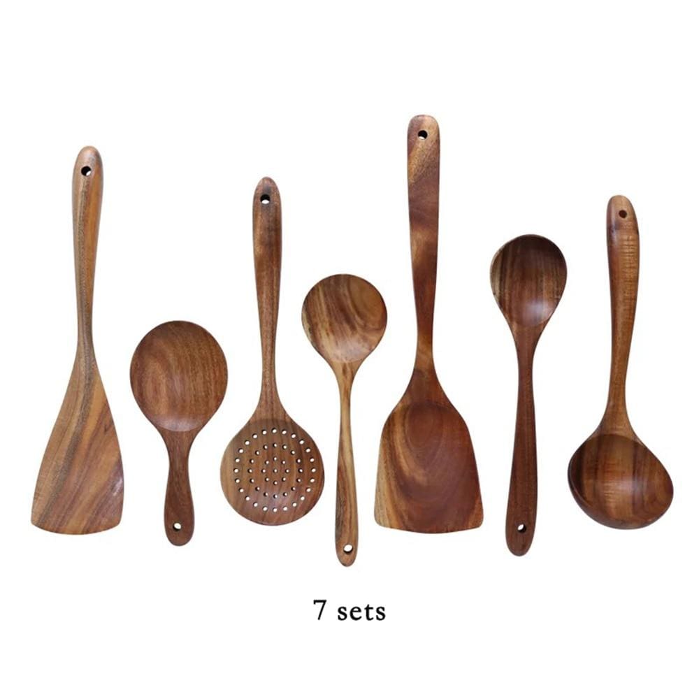 Luxora Arthur Cooking Set - Eco-Friendly Teak Wood Utensils