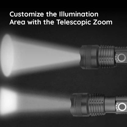 Royaleva USB Powerful Flashlight Torch with Telescopic Zoom