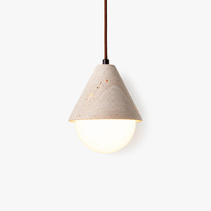 Tervale Travertine Globe Pendant Light 0
