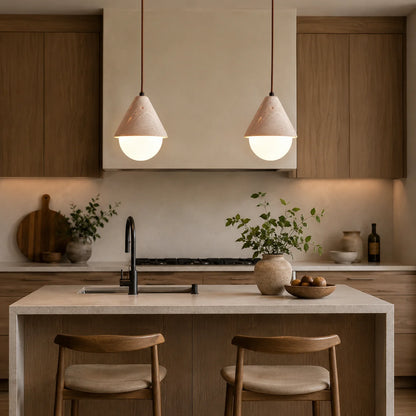 Tervale Travertine Globe Pendant Light 4
