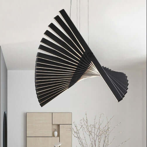 RoyaleGlow Modern LED Adjustable Wave Chandelier - Sculptural Hanging Rhythm Style Light - Royale Basic