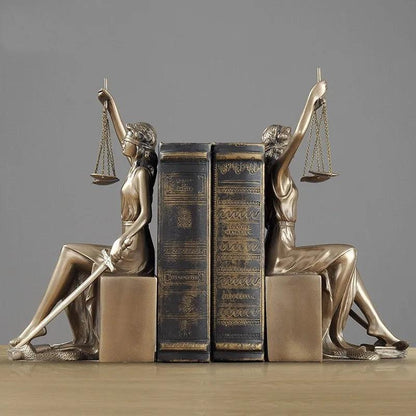 Royelux Blindfolded Lady Justice Statue - Themis Goddess Figurine with Scales & Sword-Royale Basic