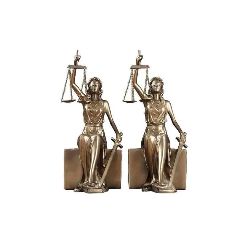 Royelux Blindfolded Lady Justice Statue - Themis Goddess Figurine with Scales & Sword-Royale Basic