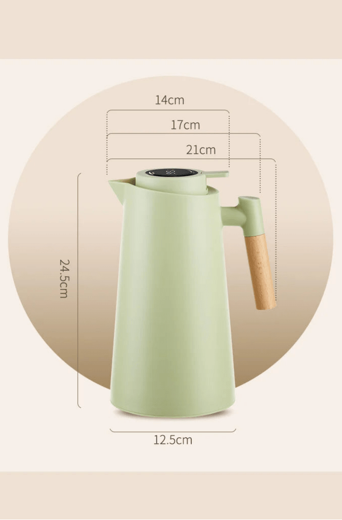 Thermal Jug with Temperature Display and Wooden Handle 4