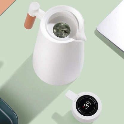 Thermal Jug with Temperature Display and Wooden Handle 8