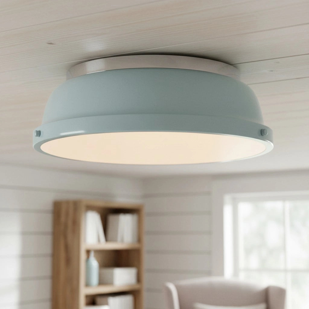 Thornev Industrial Metal Flush Mount Ceiling Light 1