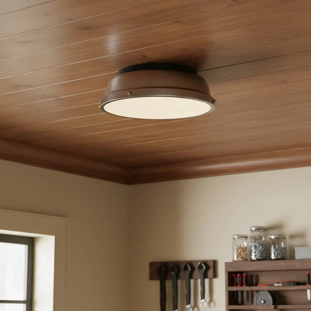Thornev Industrial Metal Flush Mount Ceiling Light 4