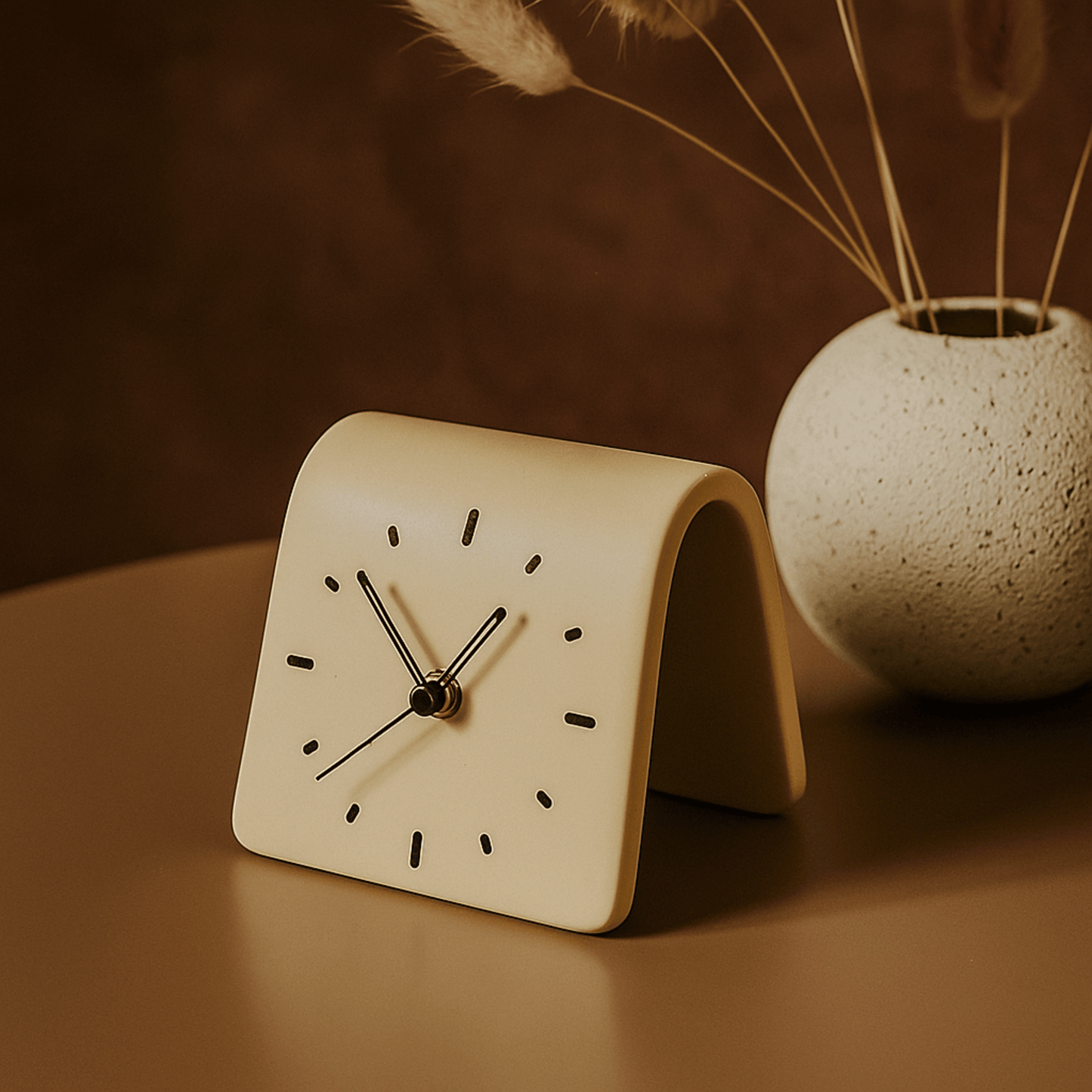 Tilje Silent Ceramic Desk Clock for Modern Homes