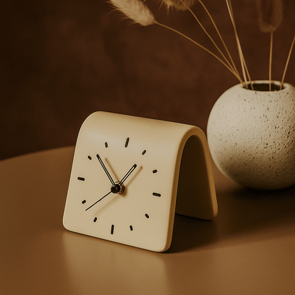 Tilje Silent Ceramic Desk Clock for Modern Homes