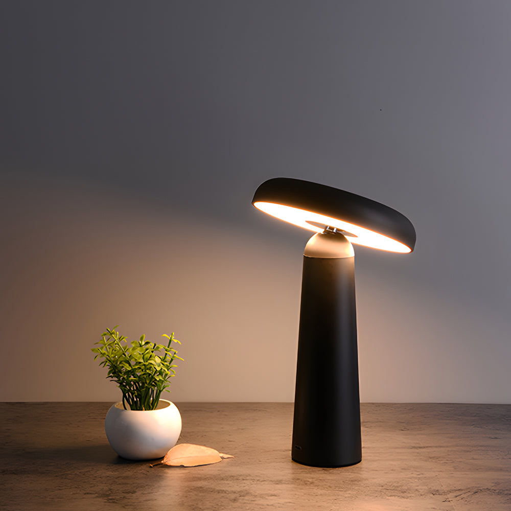 Tiltable Mushroom Touch Dimmable USB Rechargeable Table Lamp 2