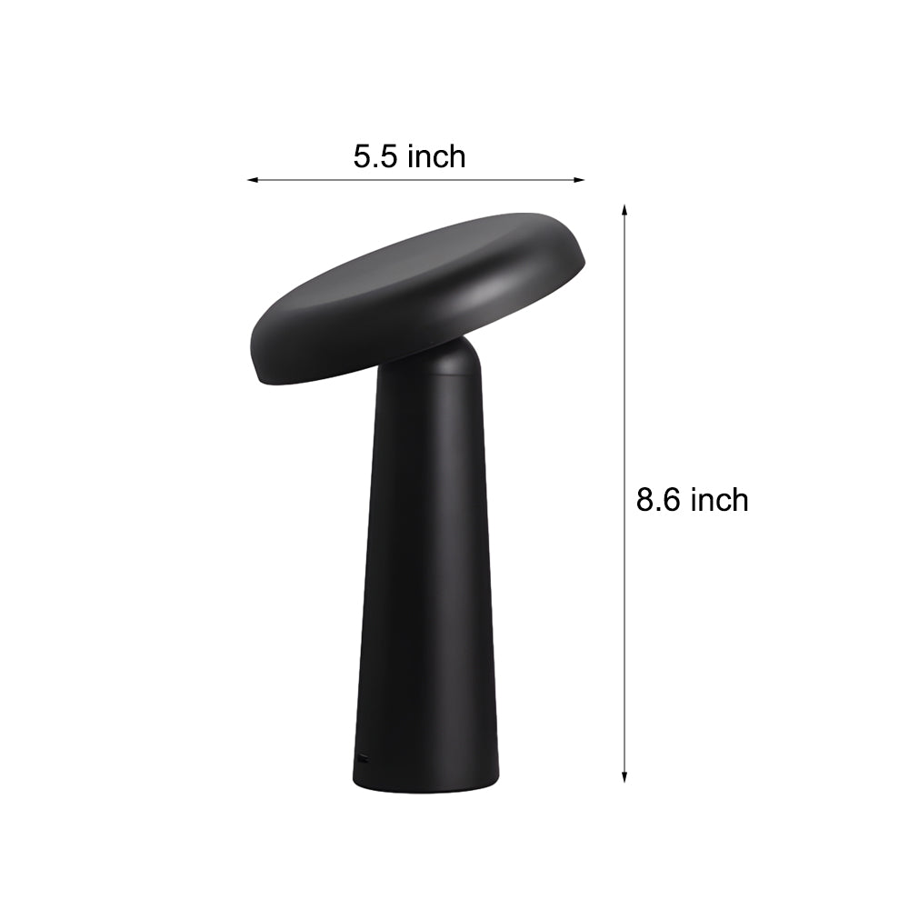 Tiltable Mushroom Touch Dimmable USB Rechargeable Table Lamp 3