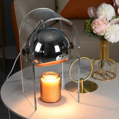 RoyaleGlow Transparent Acrylic Dimmable Candle Warmer Lamp for Home Fragrance-Royale Basic