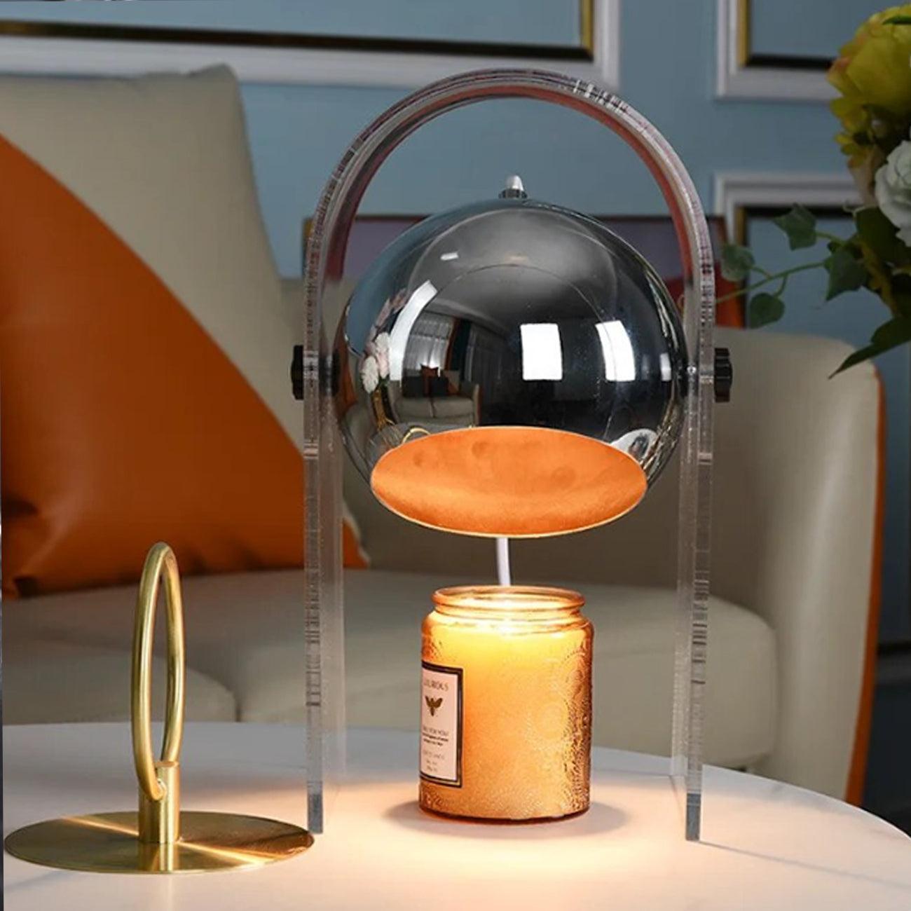 RoyaleGlow Transparent Acrylic Dimmable Candle Warmer Lamp for Home Fragrance-Royale Basic
