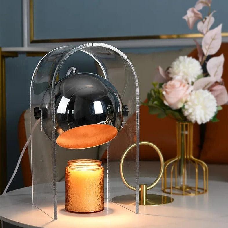 RoyaleGlow Transparent Acrylic Dimmable Candle Warmer Lamp for Home Fragrance-Royale Basic