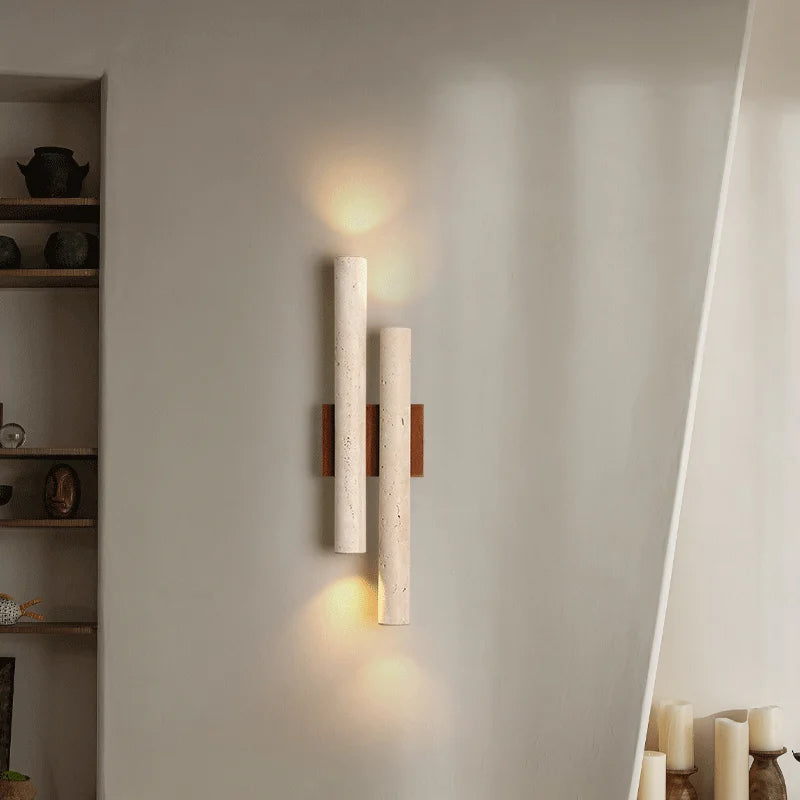 Travertine stone bedroom wall lamp up and down 4