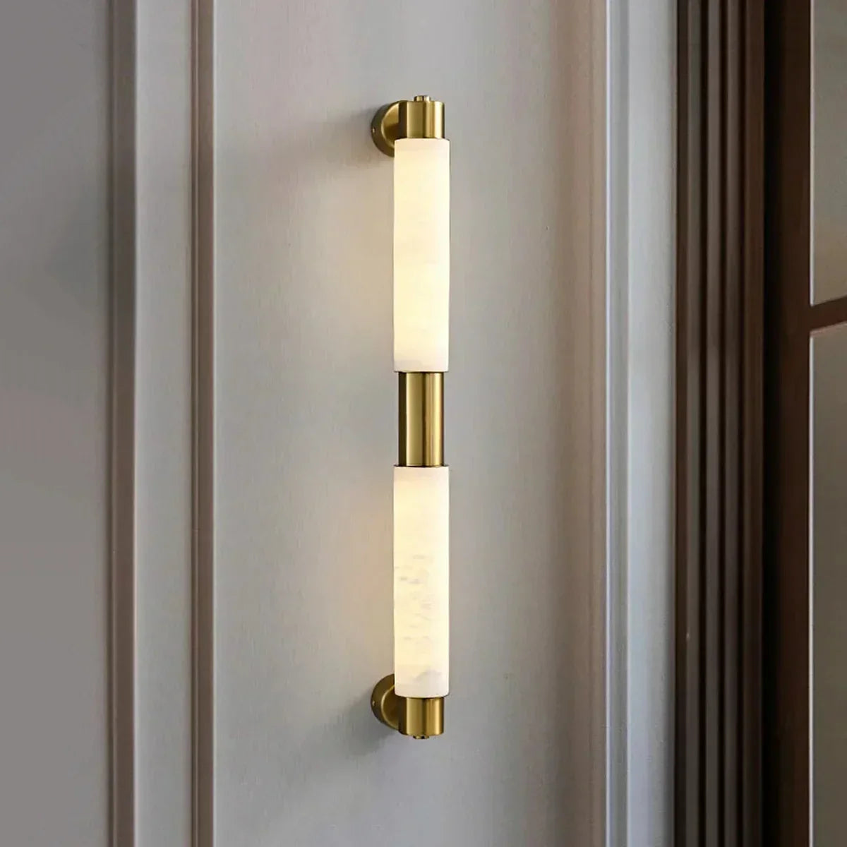 Tube Alabaster Cylinder Wall Lamp 3