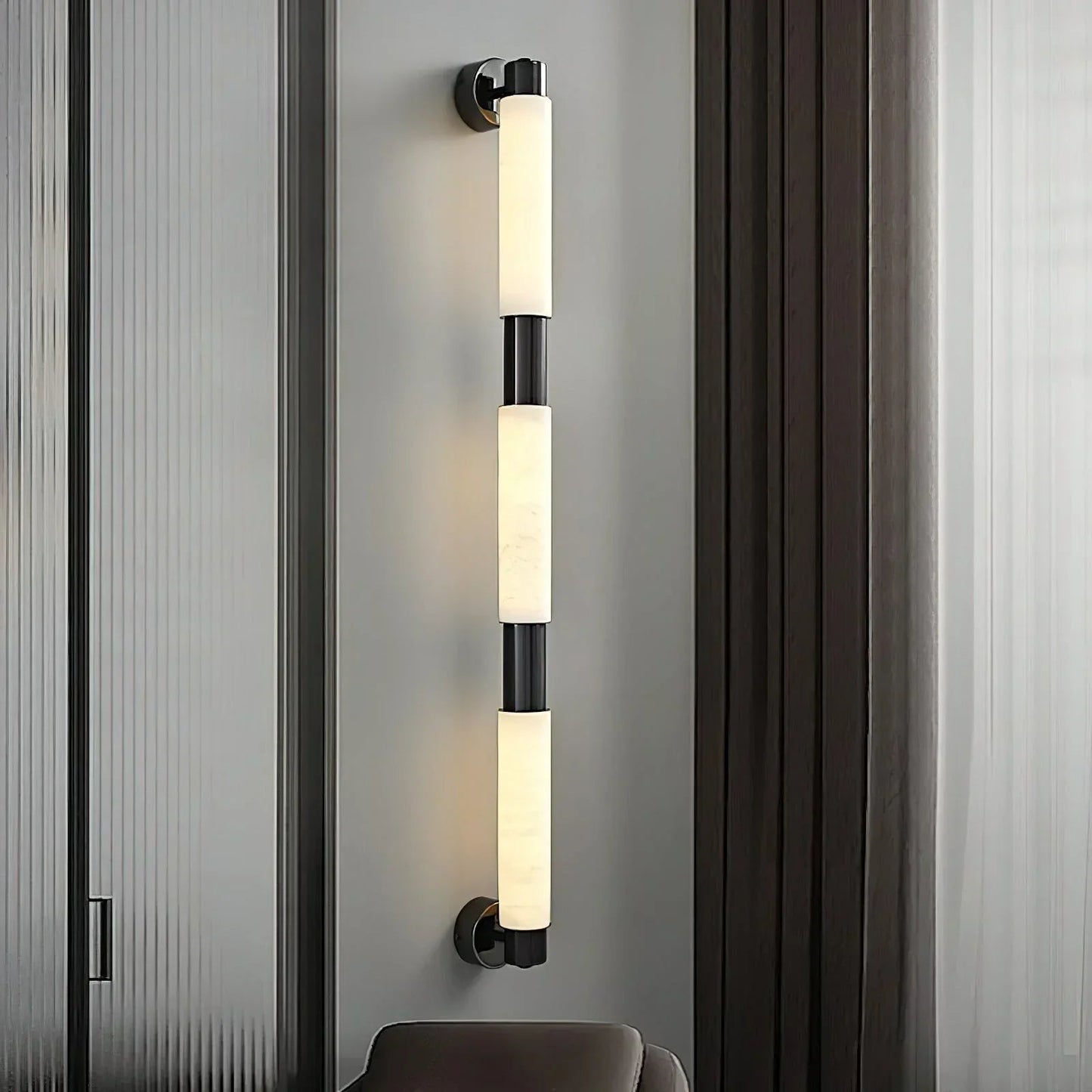 Tube Alabaster Cylinder Wall Lamp 5