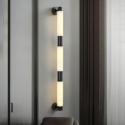 Tube Alabaster Cylinder Wall Lamp 5