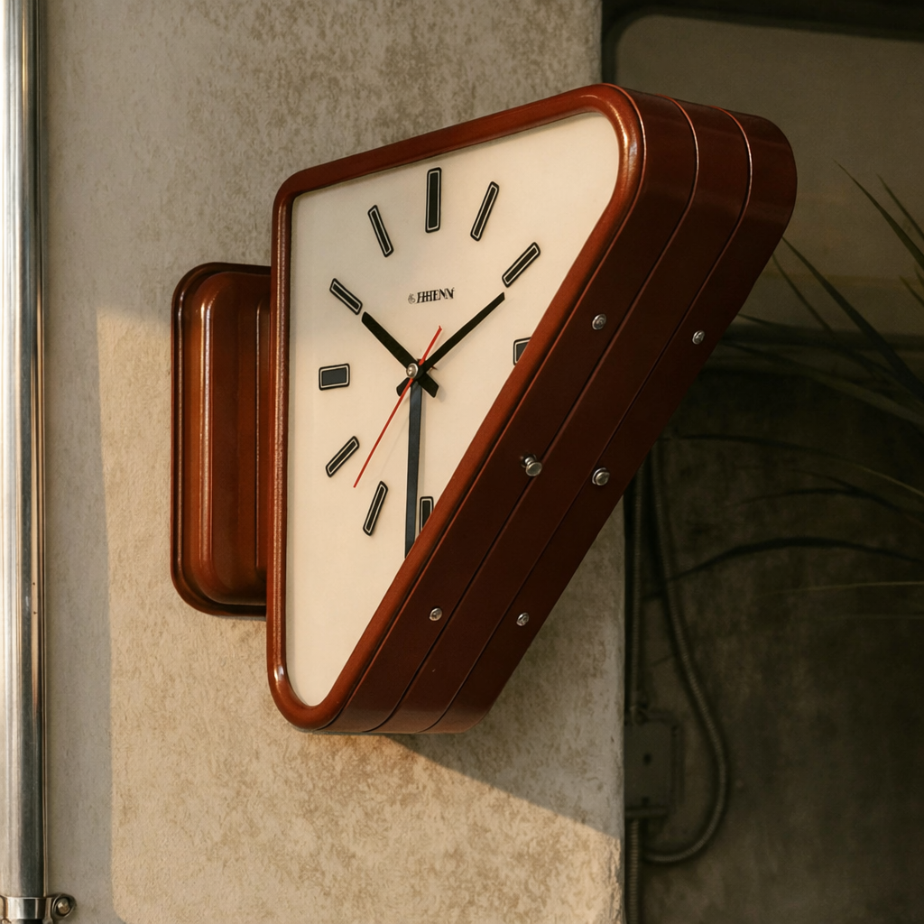 Tvilling Dual-Sided Geometric Metal Wall Clock