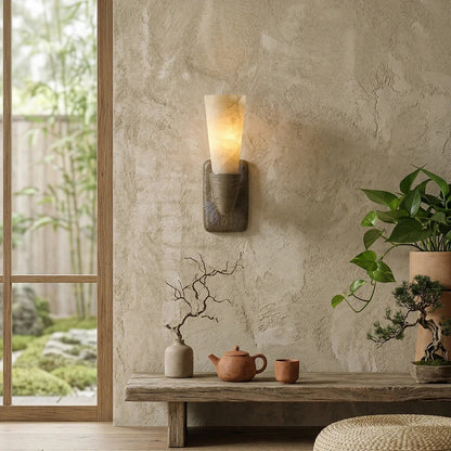 Twist Tapered Alabaster Wall Sconce 5