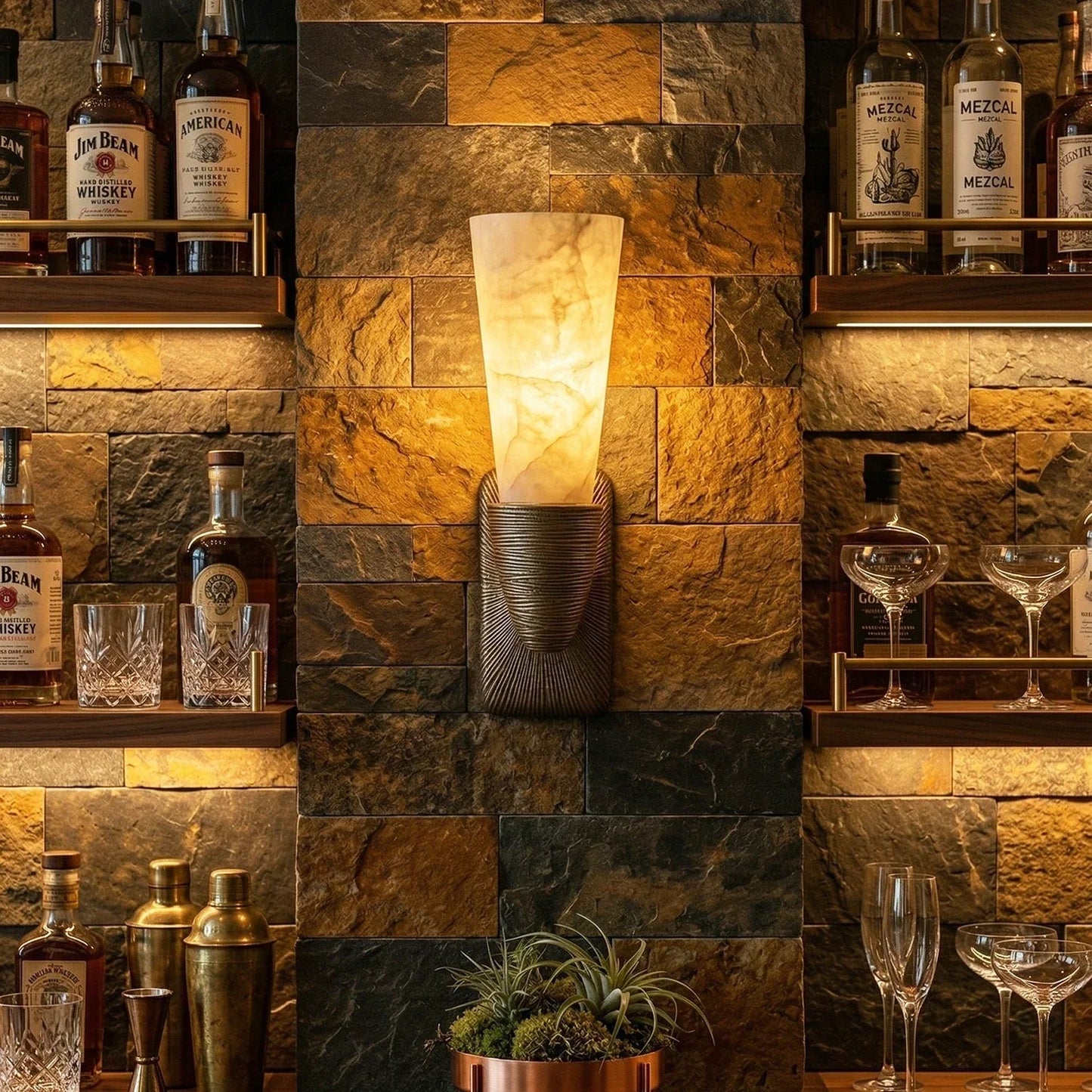 Twist Tapered Alabaster Wall Sconce 6